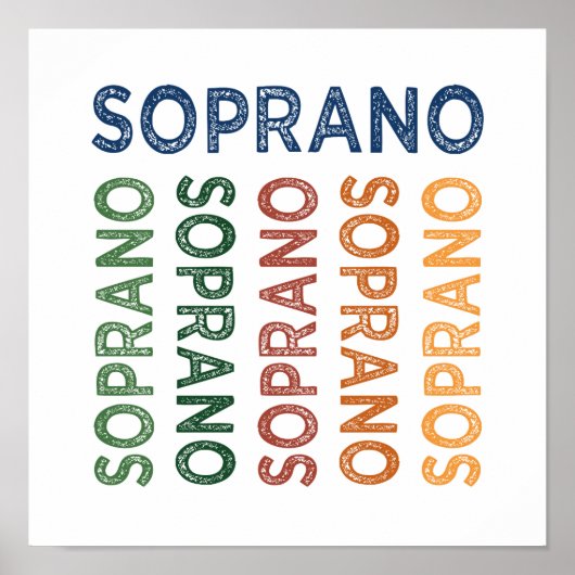 Soprano Colorful Poster (Voorkant)