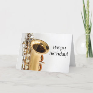 Soprano Saxophone Birthday Card Kaart