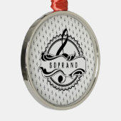 Soprano Singer Musical Note Ornament (Rechts)