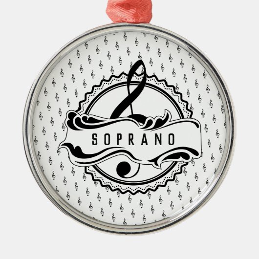 Soprano Singer Musical Note Ornament (Voorkant)