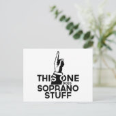 Soprano Stuff - Funny Soprano Music Briefkaart (Staand voorkant)