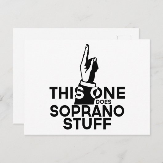 Soprano Stuff - Funny Soprano Music Briefkaart (Voorkant / Achterkant)