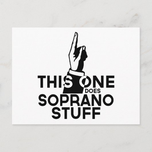 Soprano Stuff - Funny Soprano Music Briefkaart (Voorkant)