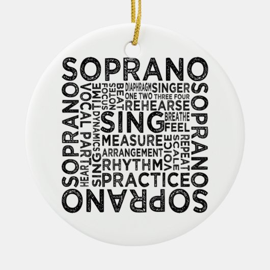 Soprano Typografie Keramisch Ornament (Voorkant)