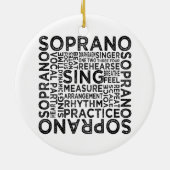 Soprano Typografie Keramisch Ornament (Achterkant)