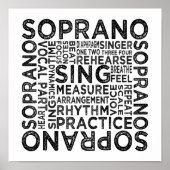Soprano Typografie Poster (Voorkant)