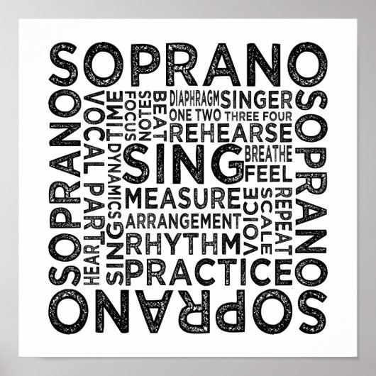 Soprano Typografie Poster (Voorkant)