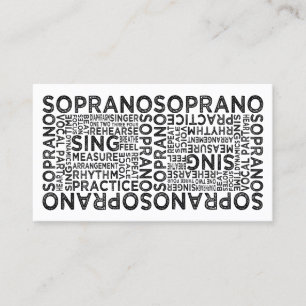 Soprano Typografie Visitekaartje