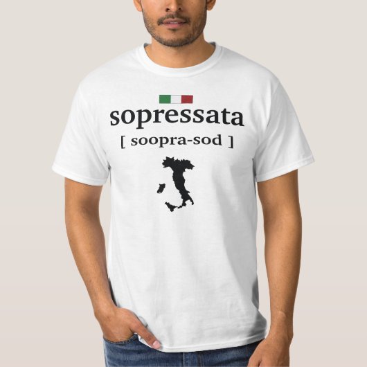 SOPRESSATA - T-SHIRT ITALIEN DRÔLE DE GAZON DE (Devant)