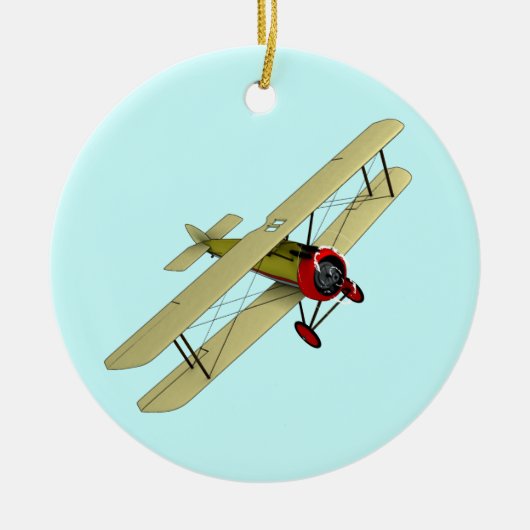 Sopwith Camel Biplane Keramisch Ornament (Voorkant)