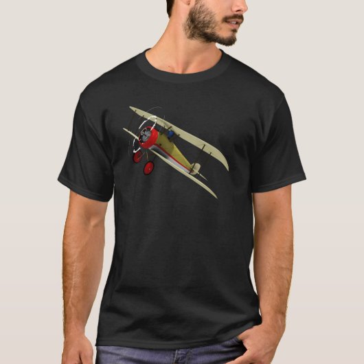 Sopwith Camel en Pilot T-shirt (Voorkant)