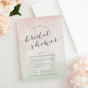 Sorbet Aquarelle Pastel Douche nuptiale Invitation