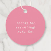 Sorbet Gradient Graduation Party Bedankjes Labels (Achterkant)