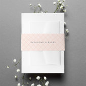 Sorbet | Peach Lattice Personalized Weddenschap Uitnodigingen Wikkel