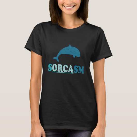 Sorcasm orca whale watching t-shirt (Voorkant)