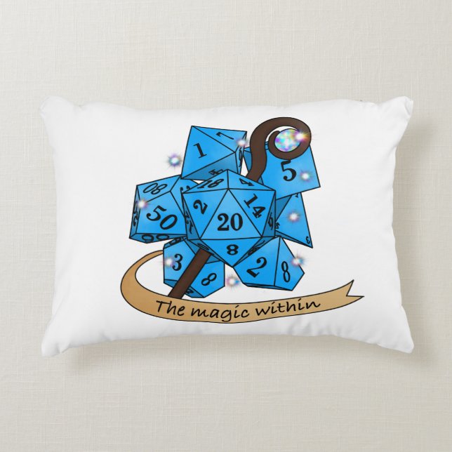 Sorcerer Dice Design Accent Kussen (Voorkant)