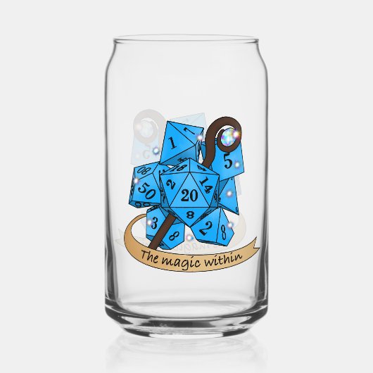 Sorcerer Dice Design Blikvorm Glas (Voorkant)