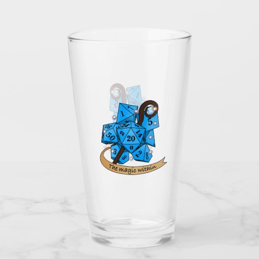 Sorcerer Dice Design Glas (Voorkant)