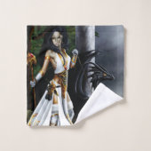 Sorceress Black Dragon Imaginaire blanc (Gant de toilette)