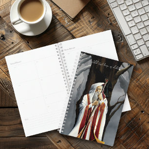 Sorcier Blanc Mystique Corbeau Arbre Chêne Fantast