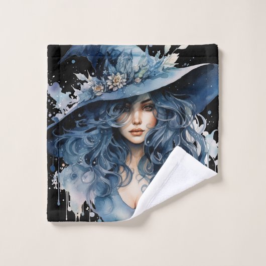 Sorcière aquarelle [1] (Gant de toilette)