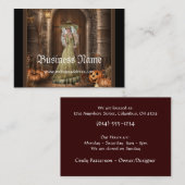 Sorcière attendant par les cartes de visite (Devant / Derrière)