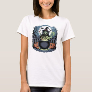 Sorcière au T-shirt Cauldron