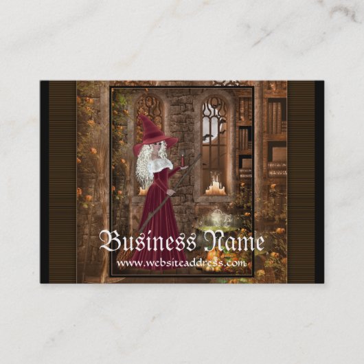 Sorcière avec des cartes de visite d'un imaginaire (Devant)