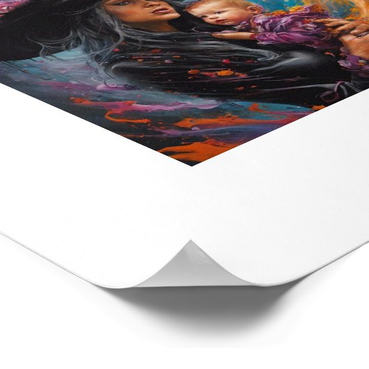 Sorcière avec Poster bébé (Coin)