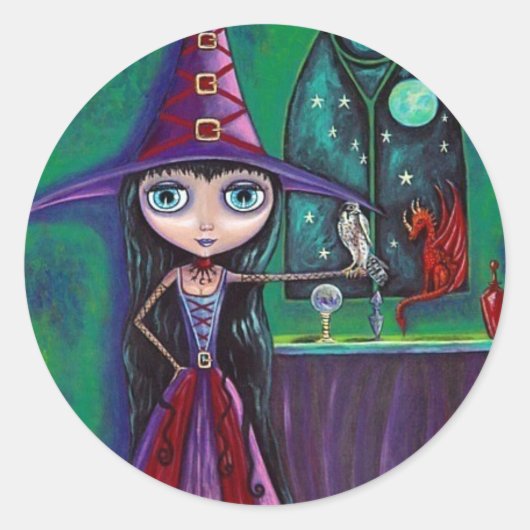 Sorcière avec Sticker Falcon et Dragon (Devant)