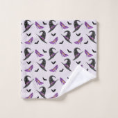 Sorcière Casquette Lilac Talons avec chauves-souri (Gant de toilette)