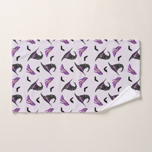 Sorcière Casquette Lilac Talons avec chauves-souri (Serviette à main)