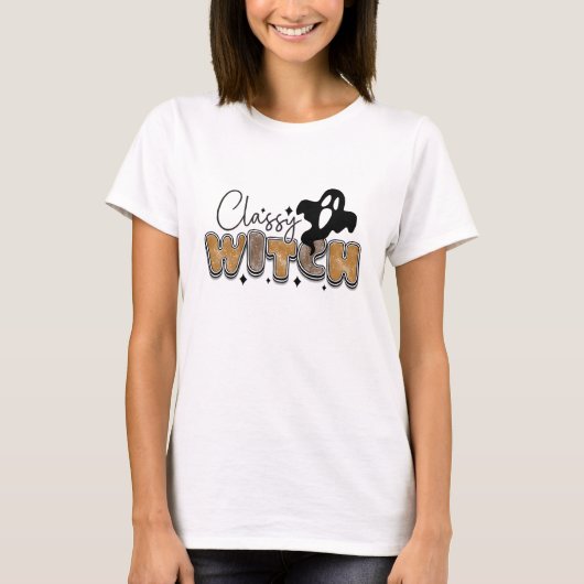 Sorcière Chic - T-Shirt d'Halloween (Devant)