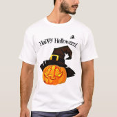 Sorcière Citrouille Joyeux Halloween Tshirt (Devant)