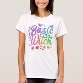 Sorcière de base moderne femmes Halloween T-shirt (Devant)