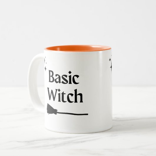 Sorcière de base moderne Halloween Mug café à deux (Devant gauche)