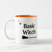 Sorcière de base moderne Halloween Mug café à deux (Gauche)