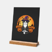 Sorcière de Halloween Chat Citrouille Lune Design_ (Angle)