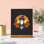 Sorcière de Halloween Chat Citrouille Lune Design_ (Mariage)
