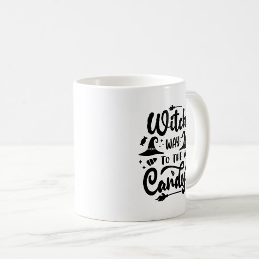 Sorcière De La Mug De Typographie De Candy (Devant droit)