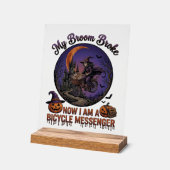 Sorcière de messager de vélo cassé balai Halloween (Angle)