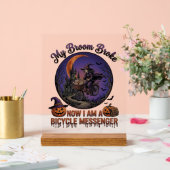 Sorcière de messager de vélo cassé balai Halloween (Mariage)