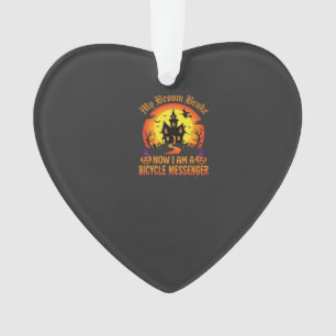 Sorcière de messager de vélo de Halloween Broom a