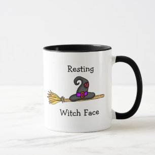 Sorcière de repos visage drôle Halloween Mug