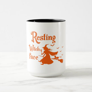 "Sorcière de repos visage Halloween Mug - Drôle Éf