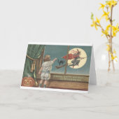 Sorcière de vol par la carte de fenêtre (Fleur jaune)