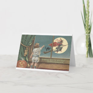 Sorcière de vol par la carte de fenêtre