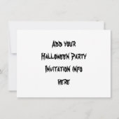 Sorcière des invitations de fête d'Halloween (Dos)