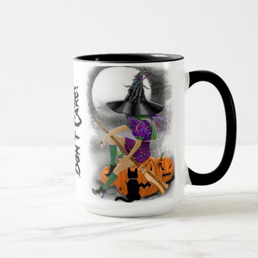 Sorcière d'Halloween avec Mug de chat noir (Droite)