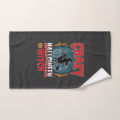 Sorcière d'Halloween folle balai volant design d'h (Serviette à main)
